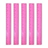 DIAO79NI 5-Piece Transparent Red Plastic Ruler Set, 12 Inch (30cm),