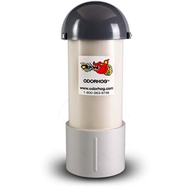 OdorHog Mushroom Cap Vent Stack Pipe Filter 4 Sizes PVC Slip On, Removes Outdoor and Sewer Odor Problems (4.0-inch)