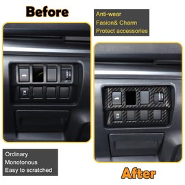 Trunk Switch Button Cover Trim Compatible with Subaru WRX 2022 2023,ABS Trunk Boot Open Button Trim Cover, WRX Interior Accessories (Carbon Fiber Pattern)