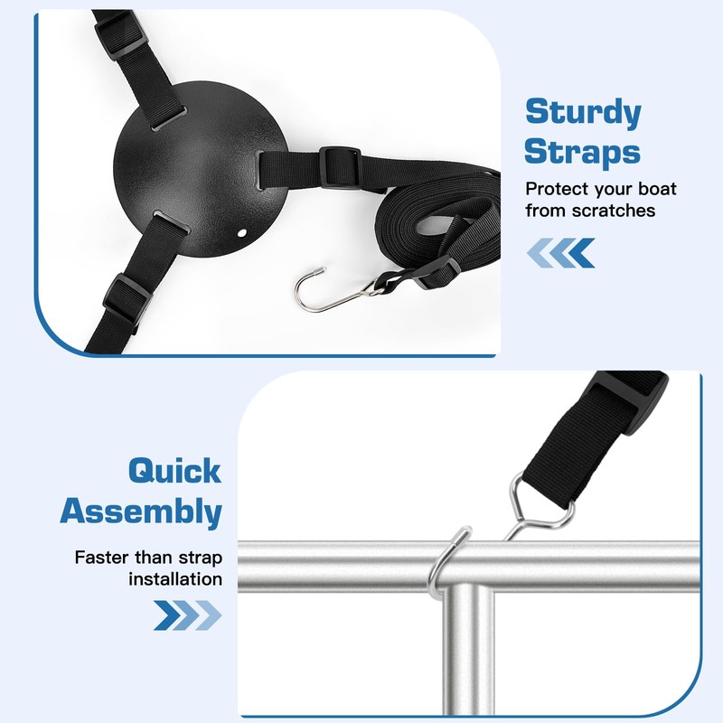Fuprosico Pontoon Cover Support Poles with Ring Sandbag Much More