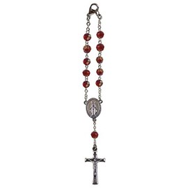 Cathedral Art January/Garnet Birthstone Car Rosary