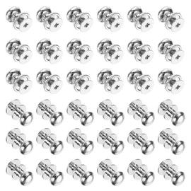 uxcell 36 Pcs Mini Round Knobs, 8mm Small Drawer Pulls, Cabinet Knobs Handles Pulls for Dresser Closet Jewelry Box Gift Cases, Silver