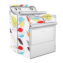 Washing Machine Cover,Front Load Machine Cover,With Zipper Design for Easy Use,Waterproof Dust-proof Moderately Sunscreen(W29D28H40in,Colorful Leaves)