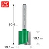 Trend CraftPro Straight Two Flute Router Cutter Bit, 1/4 Inch