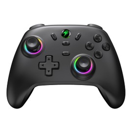 Switch Controller, Compatible with Switch/Switch Lite/Switch OLED/Android/iOS/Windows, Wireless Switch Pro Controller with RGB Hall Effect Joysticks, 1000mAh Controller Switch with Turbo/Dual