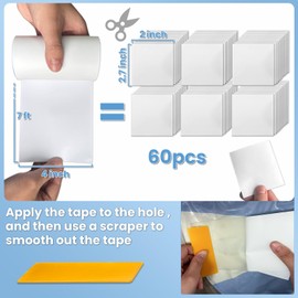 4 in X 7 ft Inflatable Repair Tape for Bounce House, Tent, Pool Floats, Air Mattress, Waterproof Patch Heavy Duty Repair Kit