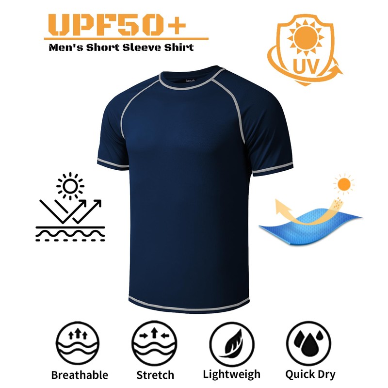 playera de natación grande y alta para hombre, protección solar,