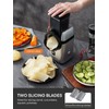 FOHERE Electric Cheese Grater, Large Feed Chute Electric Grater Vegetable