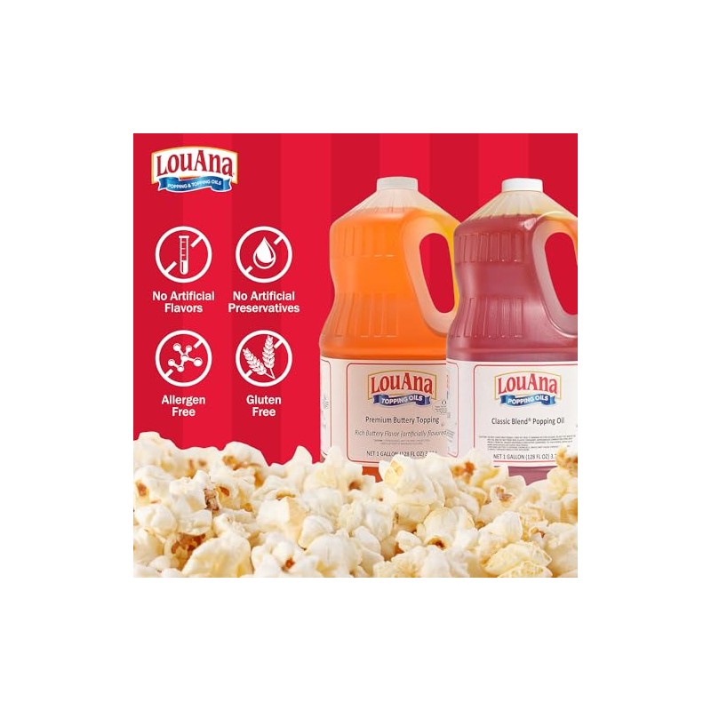 Ventura Foods LouAna Premium Buttery Topping Oil with Rich Buttery