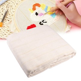 Large Tufting Cloth, Cross Stitch Aida Fabric, White, Large Handmade Fabric for Counting for Handmade Embroidery (150 x 200 cm)