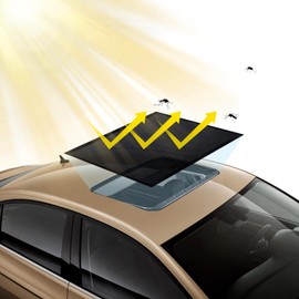 RGOAANC Car Sunroof Sunshade, Car Window Shades, Magnetic Quick Install UV Sun Protection Mesh, Breathable Mesh Magnetic Sunroof Screen for Baby Kids Breastfeeding When Parking on Camping Trips