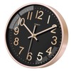 VIKMARI 10 Inch Wall Clock, Silent Black & Gold Easy
