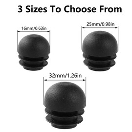 20 Pieces Round End Plugs, 25mm/0.98in Plastic Tube Inserts Chair Leg End Caps Tube Domed Inserts Protectors for Furniture Legs