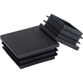 Lumeiy Pack of 20 Pipe Plugs 40 x 40 mm Lamellar Plugs Plastic Black Pipe Plugs for Pipe Covers