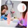 PACKOVE Silicone Nail Art Practice Hand Model Nail Tips Bendable