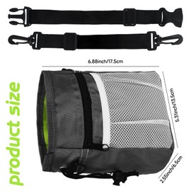MOTIBACK Dog Treat Pouch with Waist Belt Clip & Shoulder Strap, 6.88inch Dog Treat Pouches for Training,Hands-Free Training Bag for Small Medium Dogs Outdoor Use (Black)