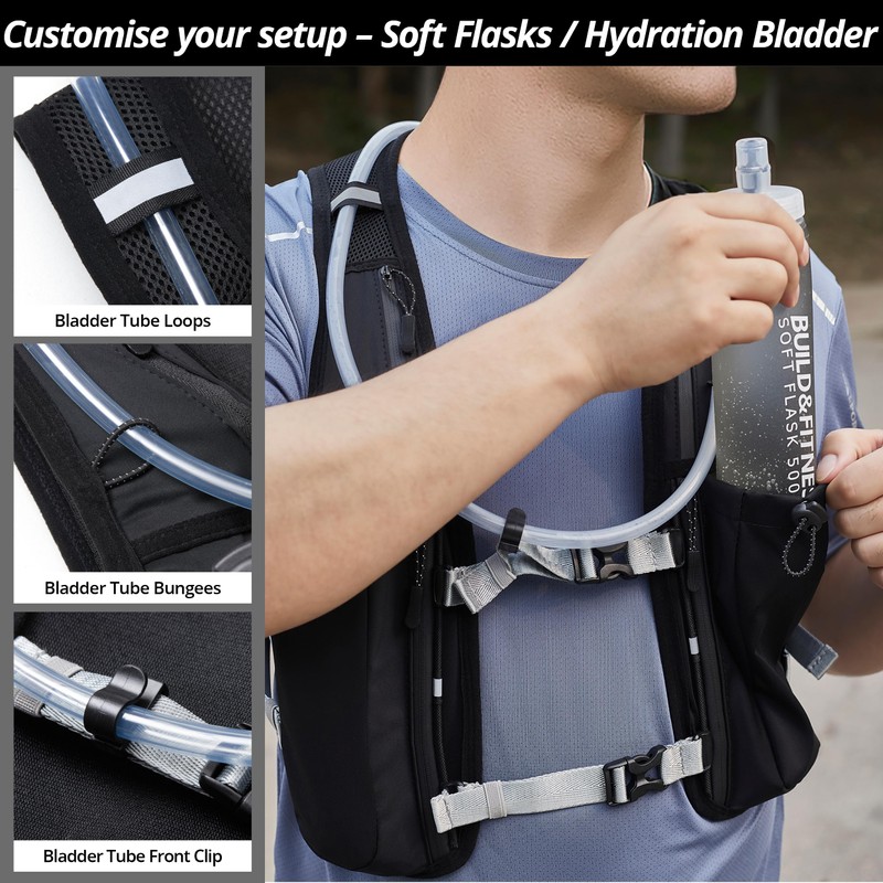 Running Hydration Vest for Women and Men, 8 Pocket, Quick
