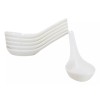 Ebros Gift Contemporary Glossy Finish White Melamine Asian Soup Spoons