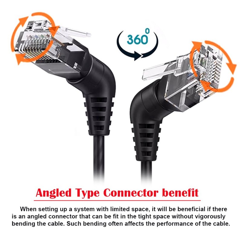 xiwai RJ45 8P8C 1000Mbps Male to Male Network 360 Degrees