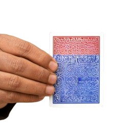 MilesMagic Magician's Color Changing Card Gimmick | Highly Visual Classic Trick | Impossible Poker Cards Illusion for Close Up Street Magic Tricks | Only 1 Card (Blue to Red)