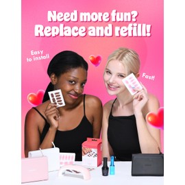 NAILPOP Printer Cartridge with 30 Nail Polish Sticker Sheets Included | Stick on Nail Polish Gel Strips for Customized Nail Designs w/Ink Cartridge | Printable Peel and Stick Nails (30 Sheets)