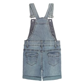 KIDSCOOL SPACE Girls Shorts,Little Girls Stretchy Denim Slim Summer Shortalls,Light Blue,6-7 Years