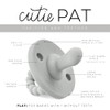 Ryan & Rose Cutie PAT Pacifier Teether (Flat, Grey)