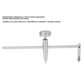 Drywall Circle Cutter, Stainless Steel Drywall Circle Cutter, Circle Hole Cutter, Adjustable Pivot Point Drywall Tools for Round Cut, Tile Cutter, Default