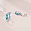 Celtic Hoop Earrings for Men Sterling Silver Vintage Jewelry (green)