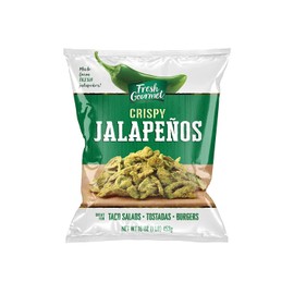 Fresh Gourmet Crispy Lightly Salted Jalapenos Crunchy Snack and Salad Topper 16 Ounce (Pack of 2)