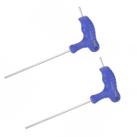 Unifizz 2.5mm Metric T-Handle Hex Key Dual Flat Head Hexagon Wrench Spanner Cr-V Steel Allen Key