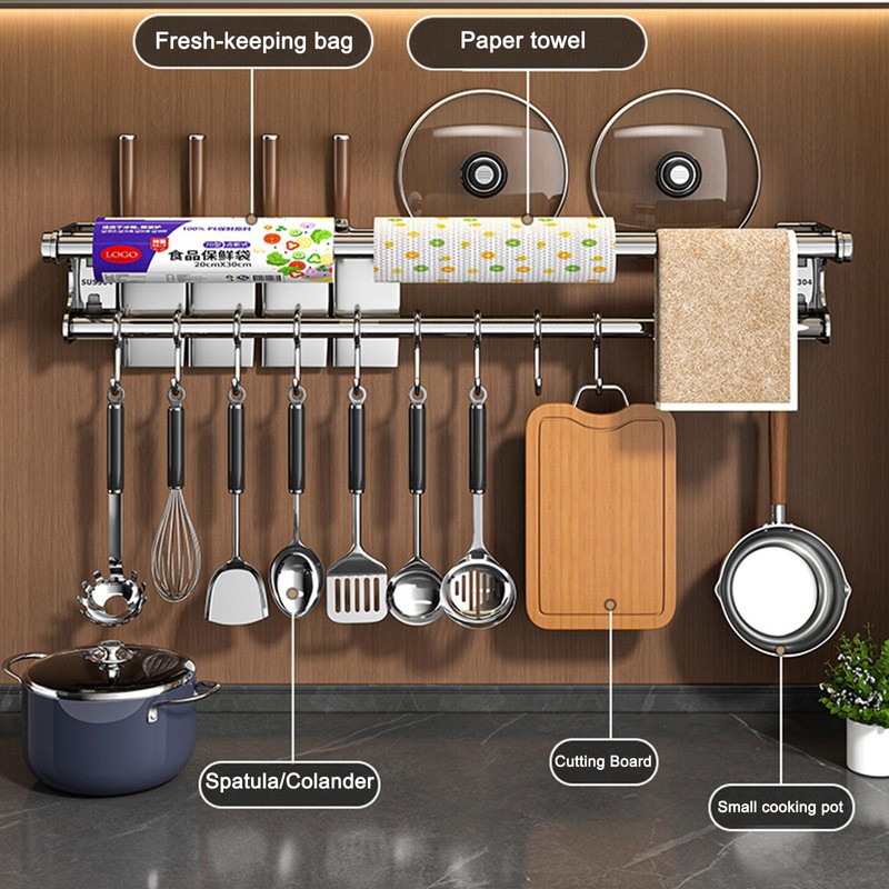 VaNaeni Hanging Wall Mount Knife Wall Mount,Kitchen Utensil Hanger,Space-Saving Kitchen