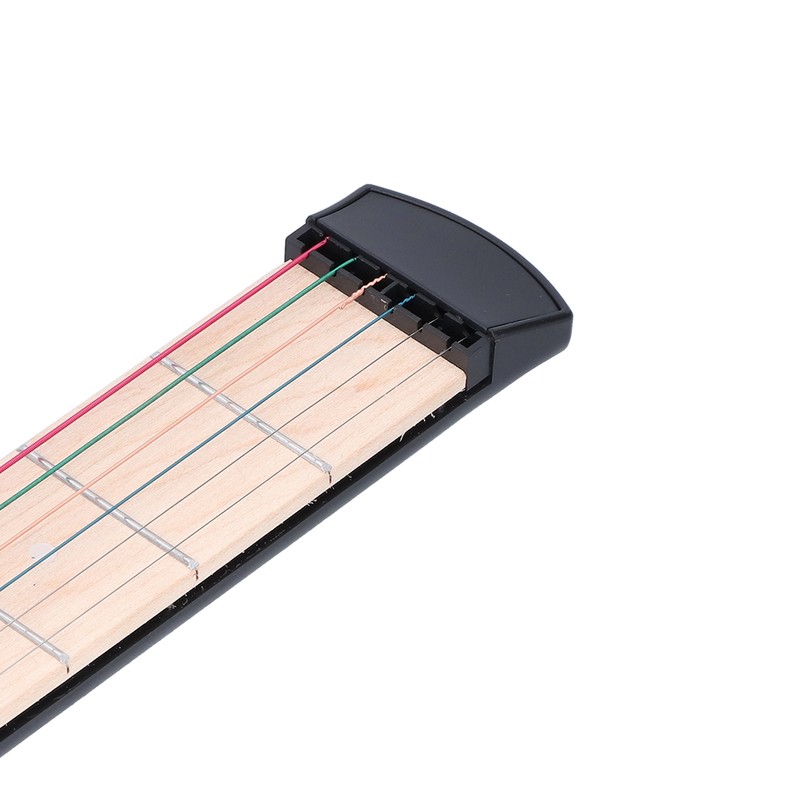 Pocket Guitar Practice Tool 6 Colorful String Fingerboard Portable Beginner