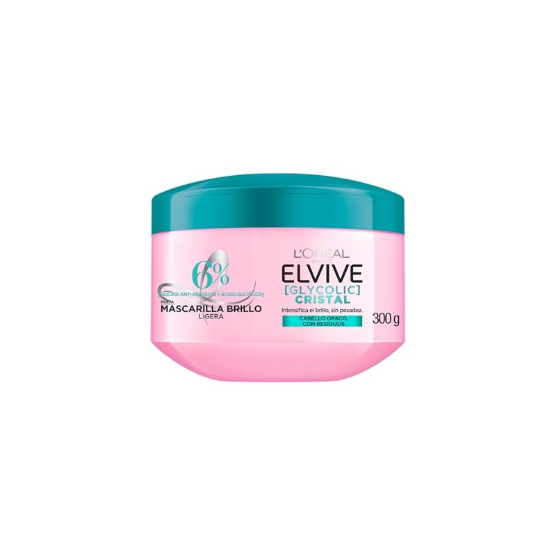 L'Oréal Paris Mascarilla Capilar Elvive Glycolic Cristal con Glicina Anti