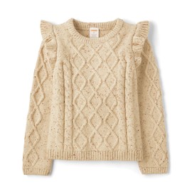 Gymboree,Girls,and Toddler Long Sleeve Cable Knit Sweaters,Country Cream,12 Months,18 Months