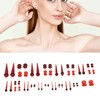 48pcs Ear Stretching Kit Heart Shaped Various Sizes Acrylic Tapers