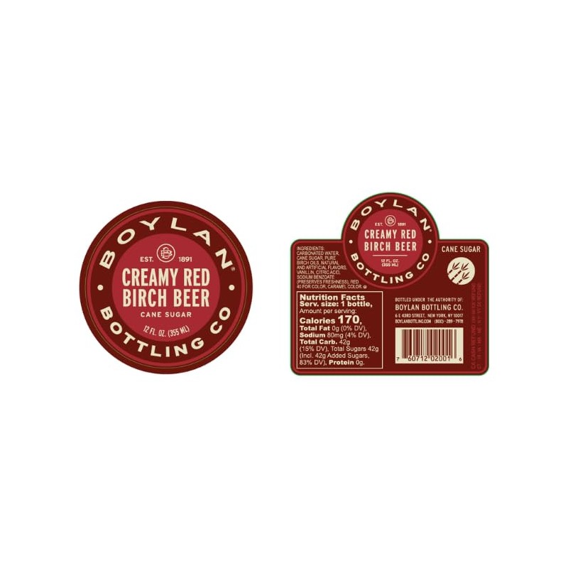 Boylan Bottling Craft Cane Sugar Soda - Creamy Red Birch
