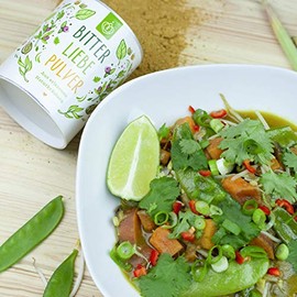 BitterLiebe Powder with Natural Bitter Substances (Among Others Cardamom, Artichoke, Ginger, Curcuma) 7 Exquisite Bitter Herbs Inspired by Hildegard by Bingen Green Superfood (Green Smoothie Powder)