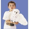 Folkmanis Snowy Owl Hand Puppet, Standard Packaging, White, Black