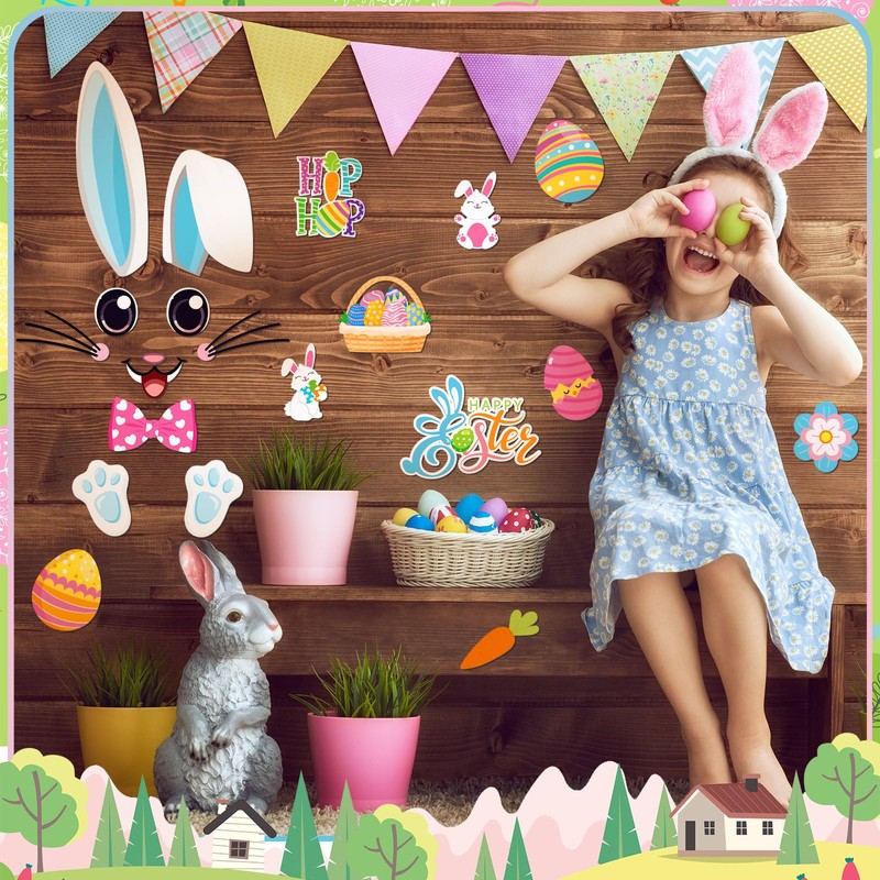 Hoteam 30 Pcs Happy Easter Garage Door Magnets Easter Bunny