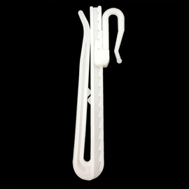 C.M. Curtain Adjuster Hooks 3.5 inches (90 mm), 80 Pieces, Inspected, White