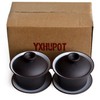 YXHUPOT Teacup Kungfu Tea Clay 4oz Cup Gaiwan Sancai Saucers