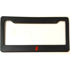 Godzilla Silhoutte Only  - Carbon Fiber with RED Automotive License Plate Frame