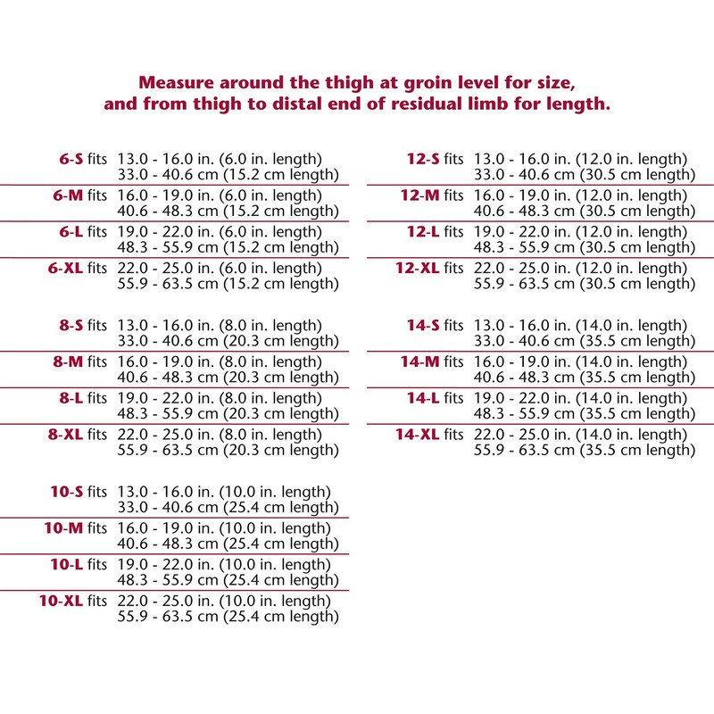 Truform-OTC Above Knee AK Stump Shrinker, Amputee Limb Compression, Adjustable