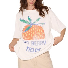 Womens Oversized Vintage Flower Graphic Tees Tops Dupes Y2k California Aesthetic Baggy Doop T-Shirts Fruit Coastal Summer People Clothes