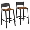 VASAGLE Bar Stools, Set of 2 Bar Chairs, Tall Bar