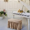 NICEEC Spandex Stretch Piano Bench Cover with Skirt Removable Ottoman
