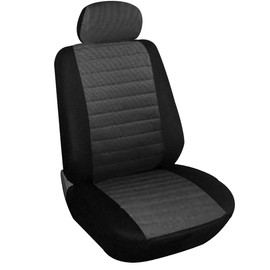 WOLTU 7231 Seat Cover for Car, Single Seat Cover, Front Protective Cover, Car Cushion Protector, Set of 1, Black/Grey