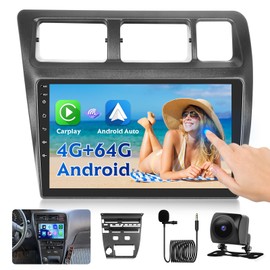 【4+64G】 Car Radio Stereo for Toyota Corolla1991-1997 with Wireless Carplay Android Auto, 9'' 1280 * 720 Touch Screen for Corolla Radio with Bluetooth DSP GPS WiFi SWC FM RDS Dual USB