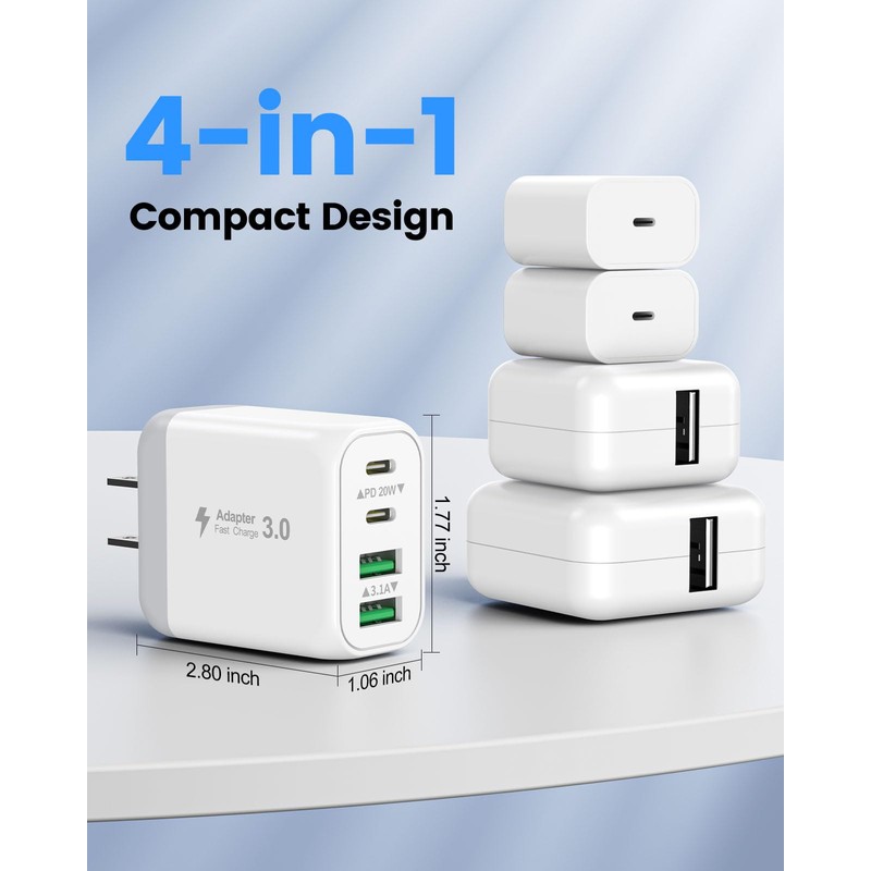 USB Wall Charger - White